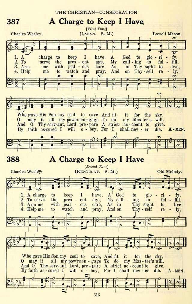 The Baptist Standard Hymnal: with responsive readings: a new book for all services page 308