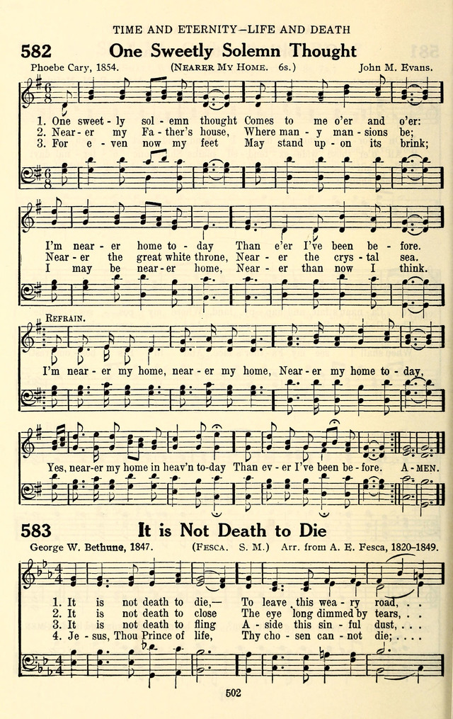 The Baptist Standard Hymnal: with responsive readings: a new book for all services page 494