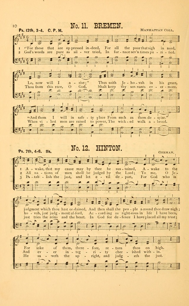 Bible Songs: consisting of selections from the psalms, set to music, suitable for Sabbath Schools, Prayer Meetings, etc. page 10