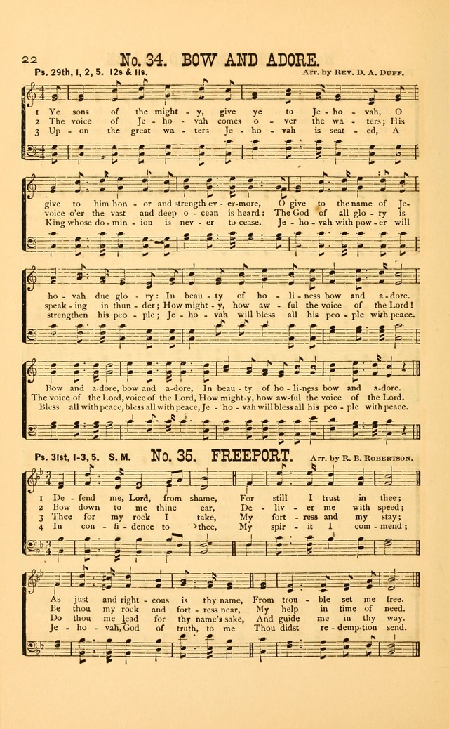 Bible Songs: consisting of selections from the psalms, set to music, suitable for Sabbath Schools, Prayer Meetings, etc. page 22