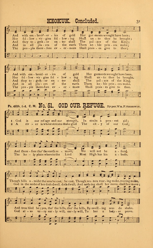 Bible Songs: consisting of selections from the psalms, set to music, suitable for Sabbath Schools, Prayer Meetings, etc. page 31