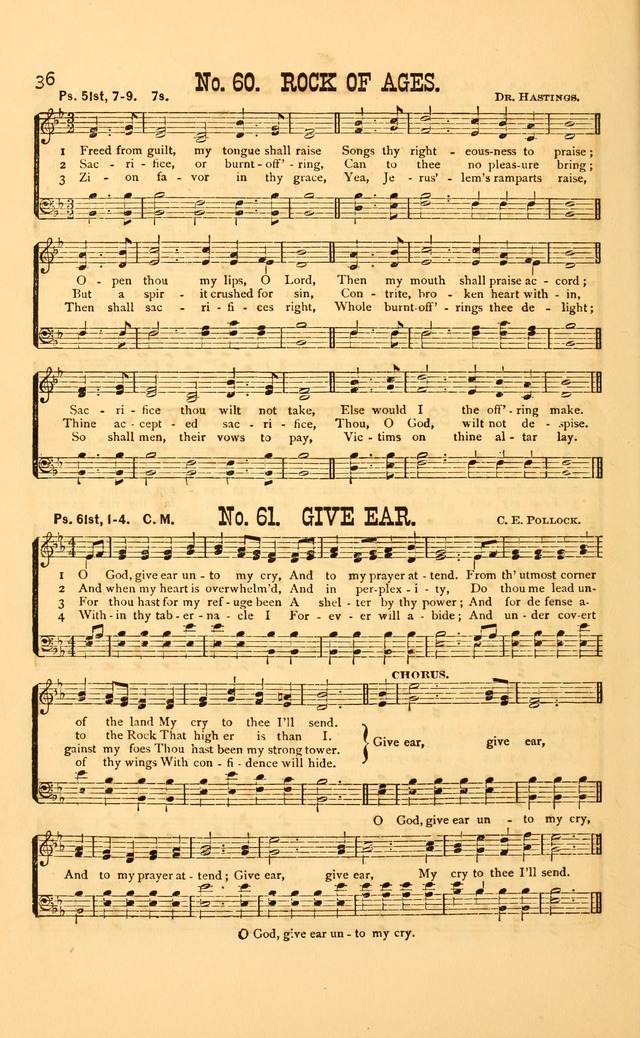 Bible Songs: consisting of selections from the psalms, set to music, suitable for Sabbath Schools, Prayer Meetings, etc. page 36