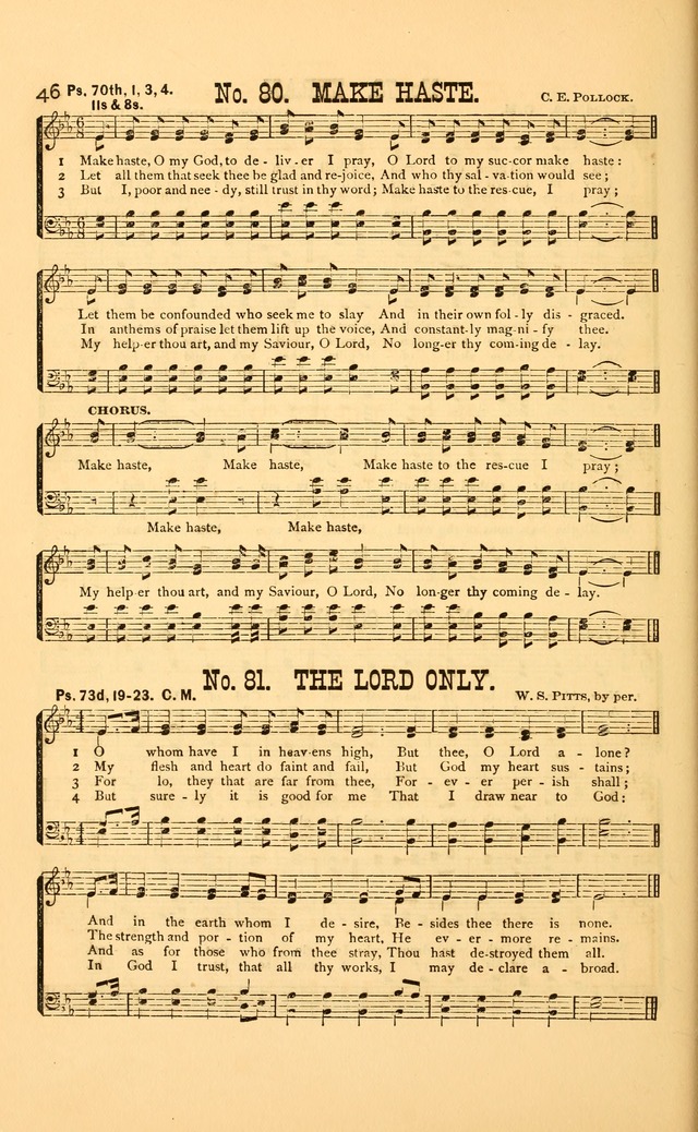 Bible Songs: consisting of selections from the psalms, set to music, suitable for Sabbath Schools, Prayer Meetings, etc. page 46