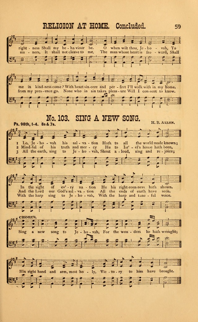 Bible Songs: consisting of selections from the psalms, set to music, suitable for Sabbath Schools, Prayer Meetings, etc. page 59
