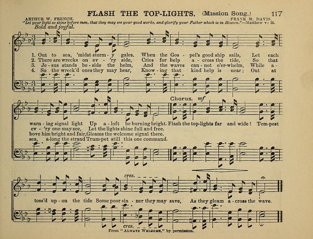 The Banner of Victory: a choice selection of songs, duets, quartets, and choruses, for Sunday schools, prayer and praise meetings, and the fireside page 117