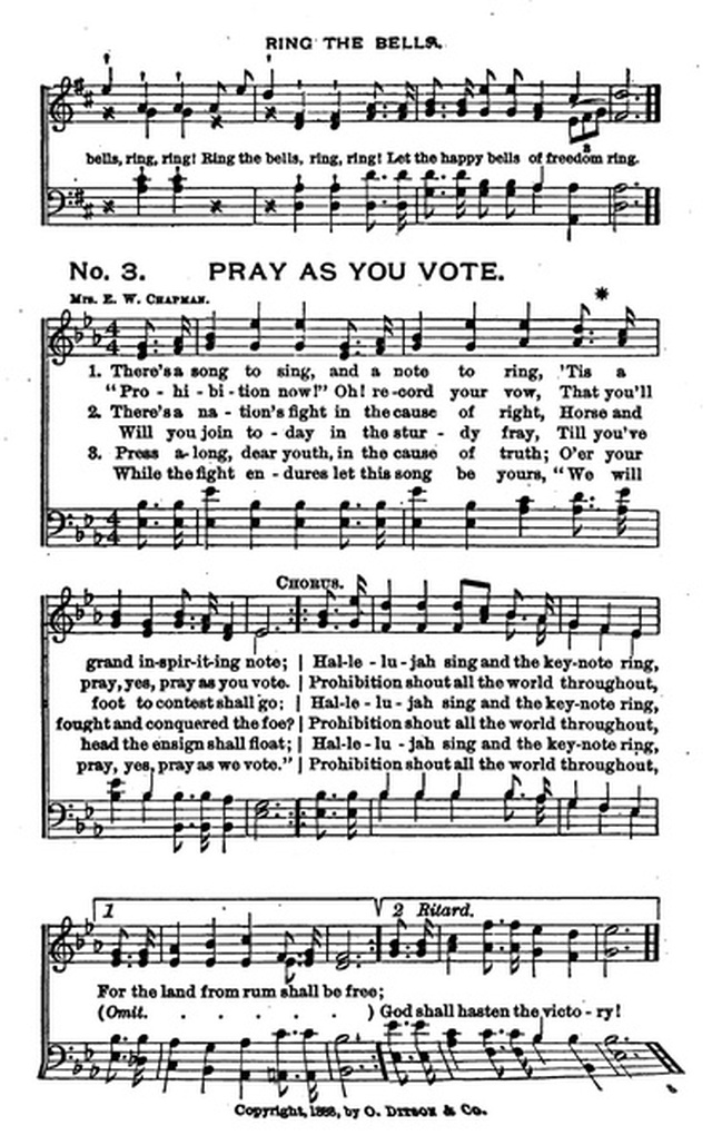 Bells of Victory: a collection of music for temperance meetings page 3