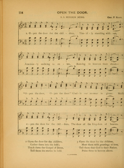 The Carol: a book of religious songs for the Sunday school and the home page 114
