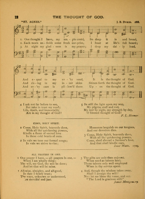 The Carol: a book of religious songs for the Sunday school and the home page 12
