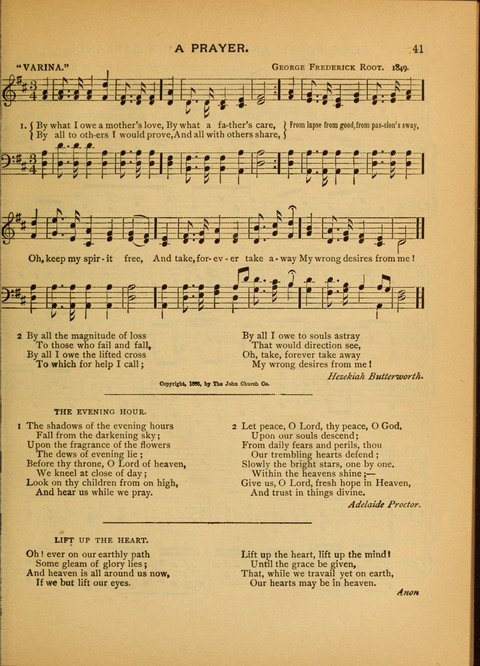 The Carol: a book of religious songs for the Sunday school and the home page 41