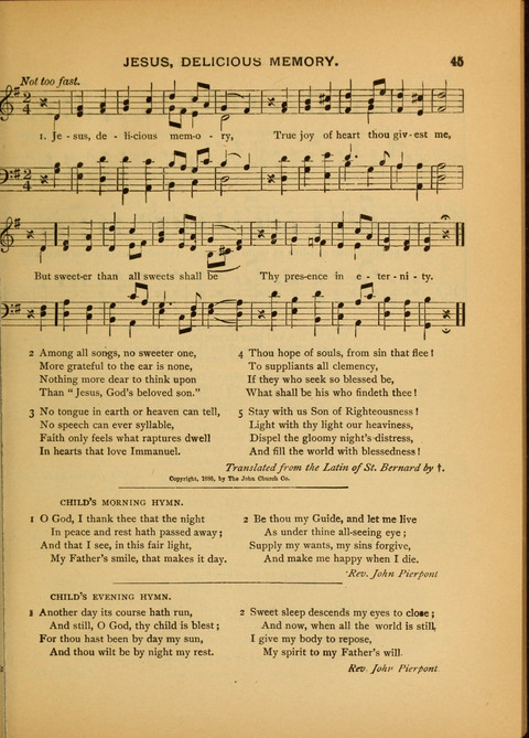 The Carol: a book of religious songs for the Sunday school and the home page 45