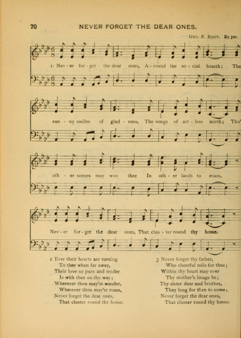 The Carol: a book of religious songs for the Sunday school and the home page 70