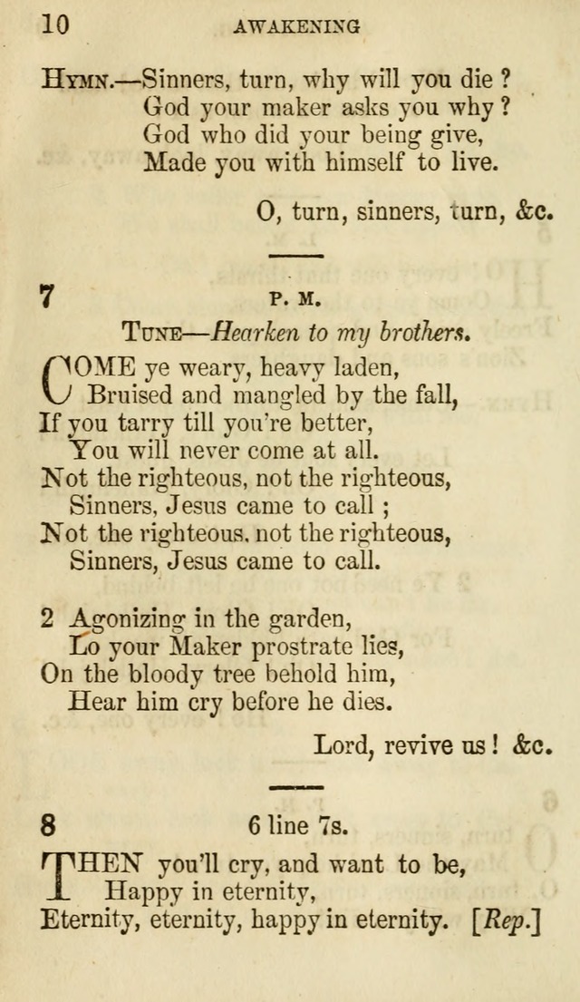 The Chorus: or, a collection of choruses and hymns, selected and original, adapted especially to the class-room, and to meetings for prayer and Christian conference (7th ed., Imp. and Enl.) page 10