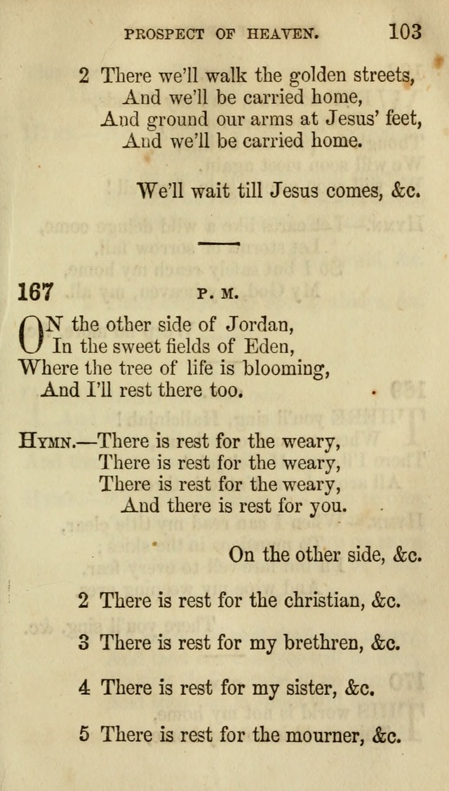 The Chorus: or, a collection of choruses and hymns, selected and original, adapted especially to the class-room, and to meetings for prayer and Christian conference (7th ed., Imp. and Enl.) page 103