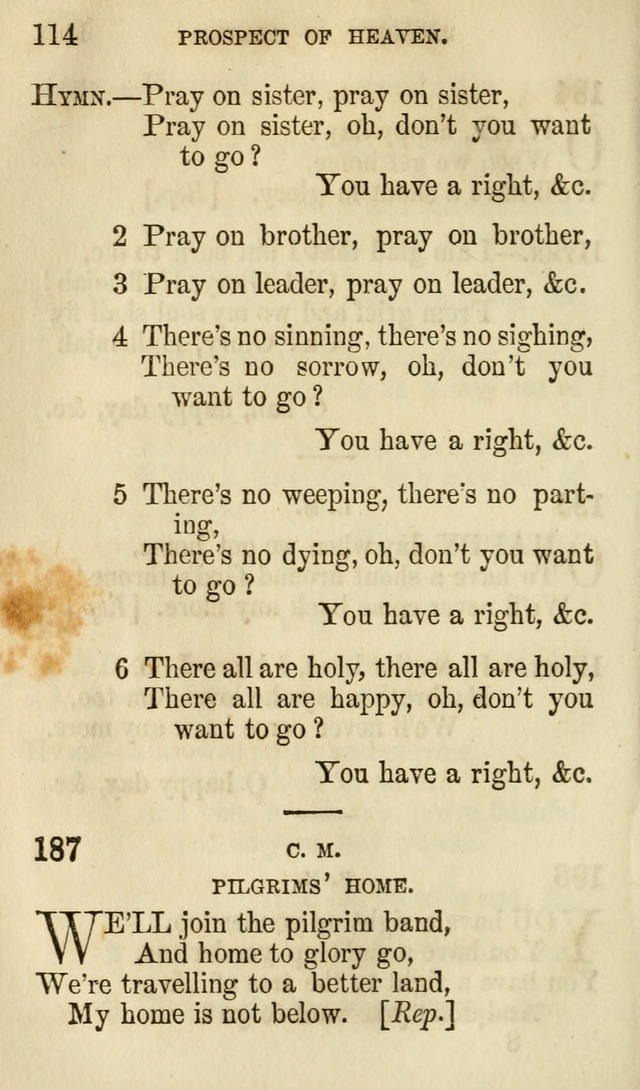 The Chorus: or, a collection of choruses and hymns, selected and original, adapted especially to the class-room, and to meetings for prayer and Christian conference (7th ed., Imp. and Enl.) page 114