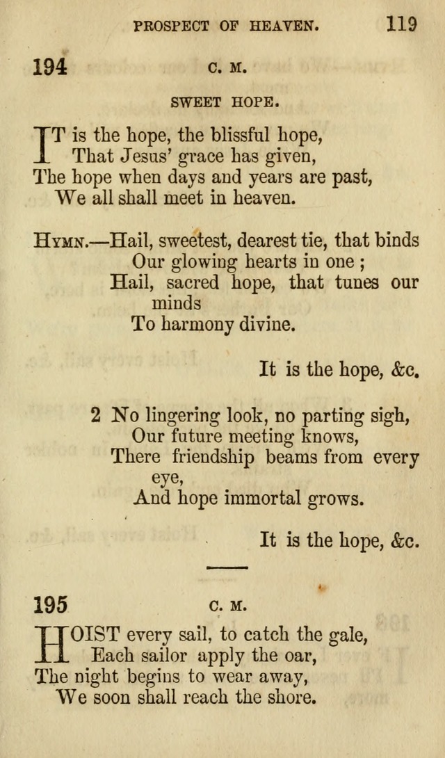 The Chorus: or, a collection of choruses and hymns, selected and original, adapted especially to the class-room, and to meetings for prayer and Christian conference (7th ed., Imp. and Enl.) page 119