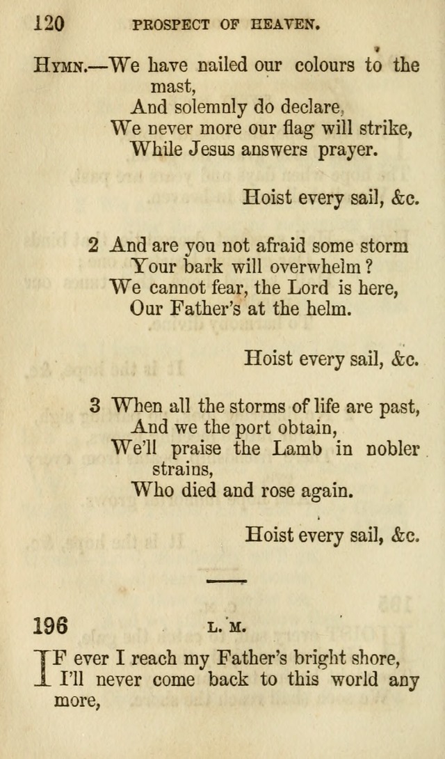 The Chorus: or, a collection of choruses and hymns, selected and original, adapted especially to the class-room, and to meetings for prayer and Christian conference (7th ed., Imp. and Enl.) page 120