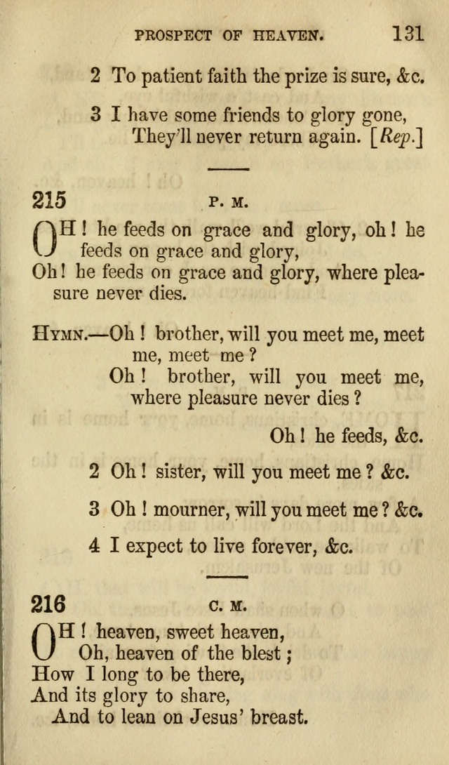 The Chorus: or, a collection of choruses and hymns, selected and original, adapted especially to the class-room, and to meetings for prayer and Christian conference (7th ed., Imp. and Enl.) page 131