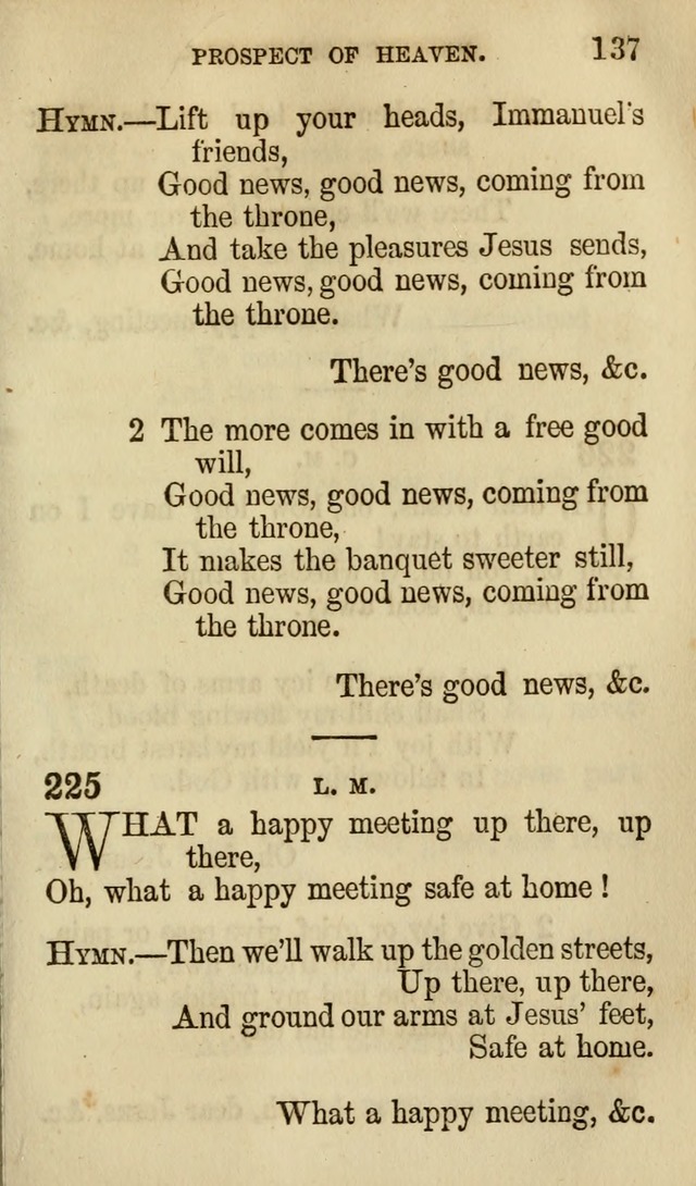 The Chorus: or, a collection of choruses and hymns, selected and original, adapted especially to the class-room, and to meetings for prayer and Christian conference (7th ed., Imp. and Enl.) page 137