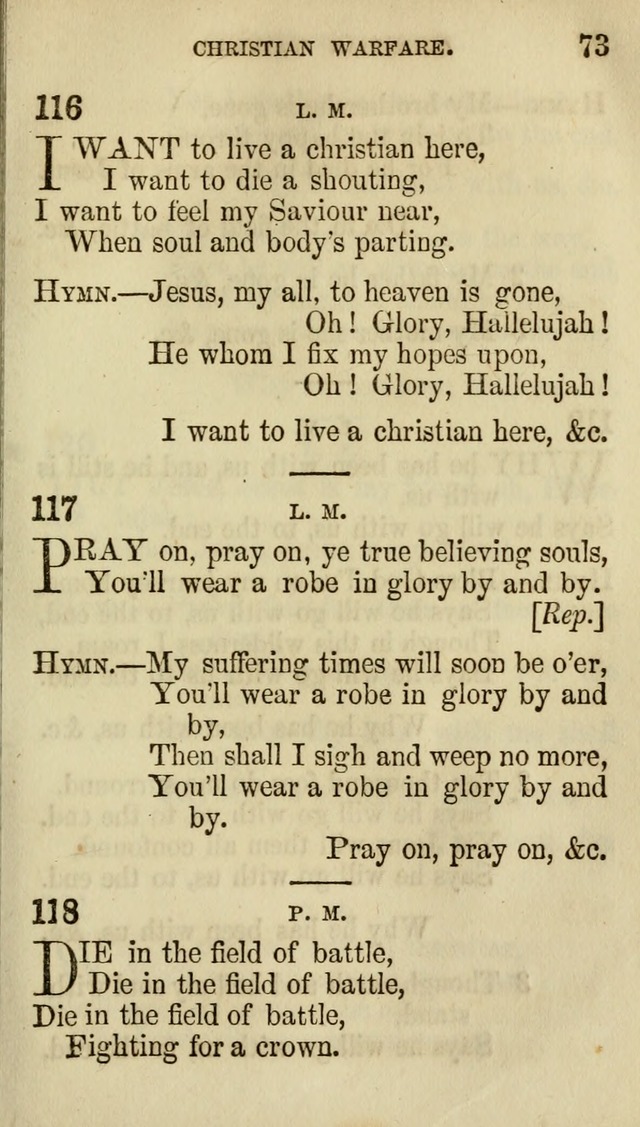 The Chorus: or, a collection of choruses and hymns, selected and original, adapted especially to the class-room, and to meetings for prayer and Christian conference (7th ed., Imp. and Enl.) page 73