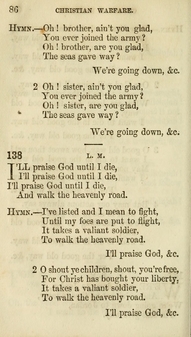 The Chorus: or, a collection of choruses and hymns, selected and original, adapted especially to the class-room, and to meetings for prayer and Christian conference (7th ed., Imp. and Enl.) page 86