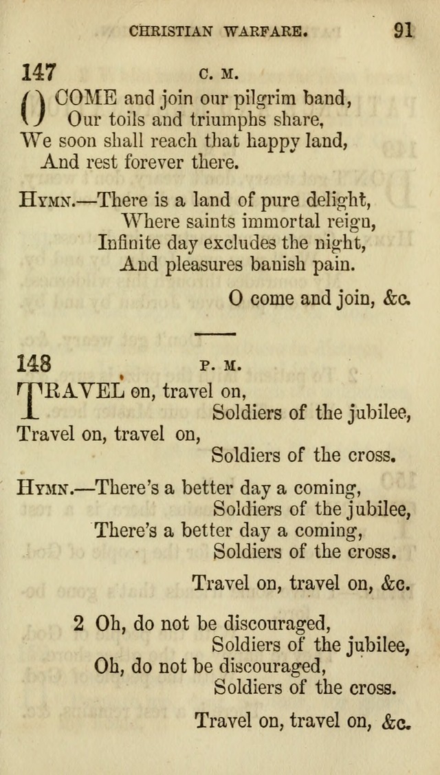 The Chorus: or, a collection of choruses and hymns, selected and original, adapted especially to the class-room, and to meetings for prayer and Christian conference (7th ed., Imp. and Enl.) page 91