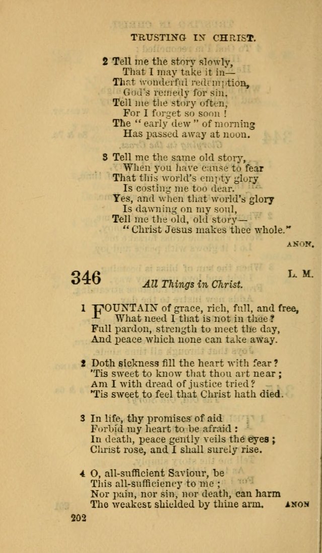 The Canadian Baptist Hymn Book page 202