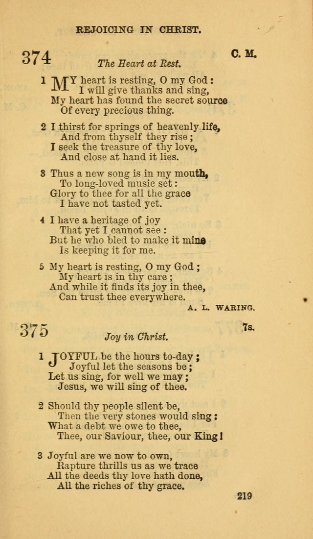 The Canadian Baptist Hymn Book page 219