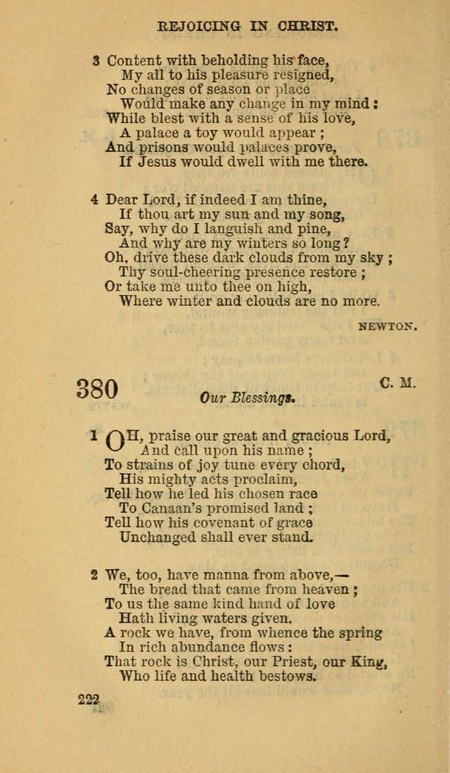 The Canadian Baptist Hymn Book page 222
