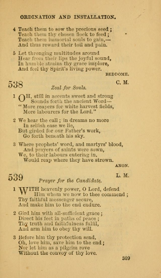 The Canadian Baptist Hymn Book page 309