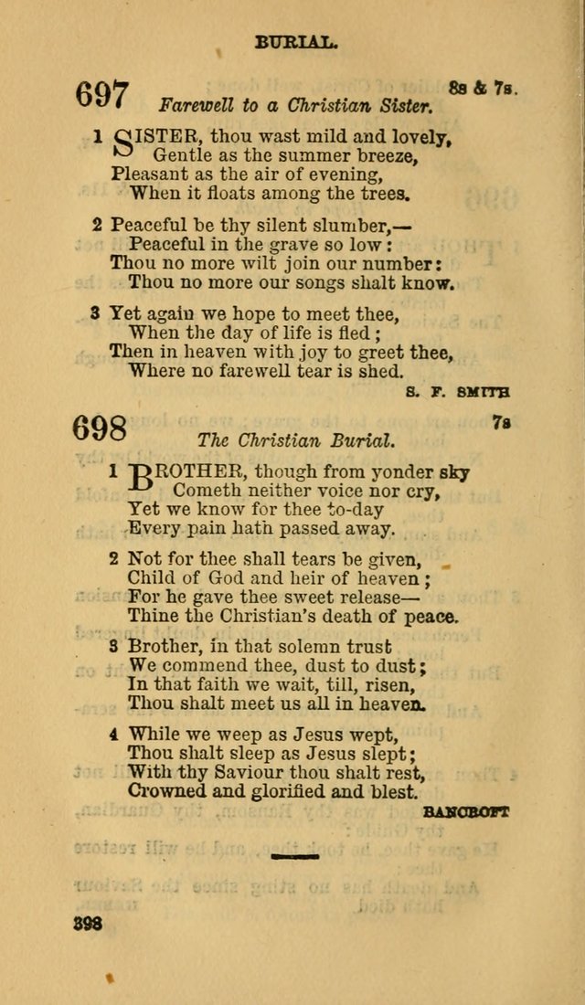 The Canadian Baptist Hymn Book page 398