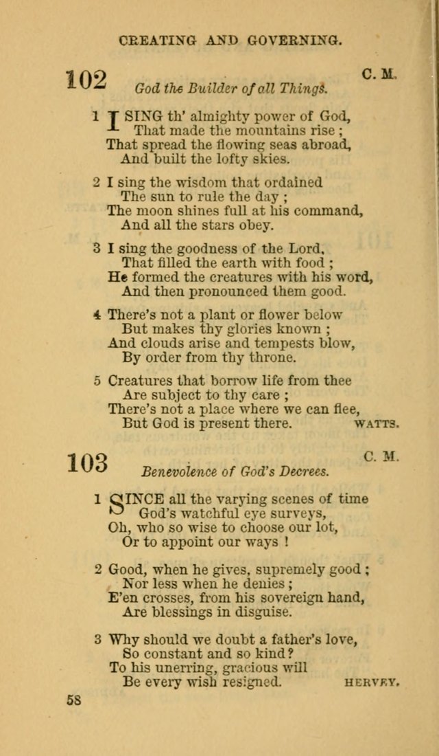 The Canadian Baptist Hymn Book page 58