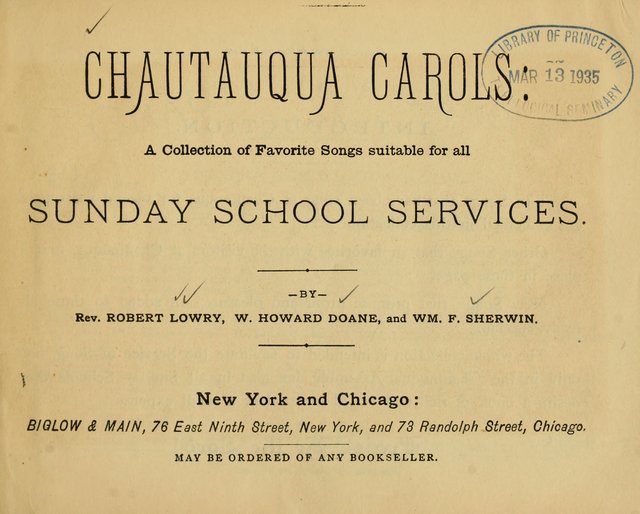 Chautauqua Carols: a collection of favorite songs suitable for all Sunday School services page 6