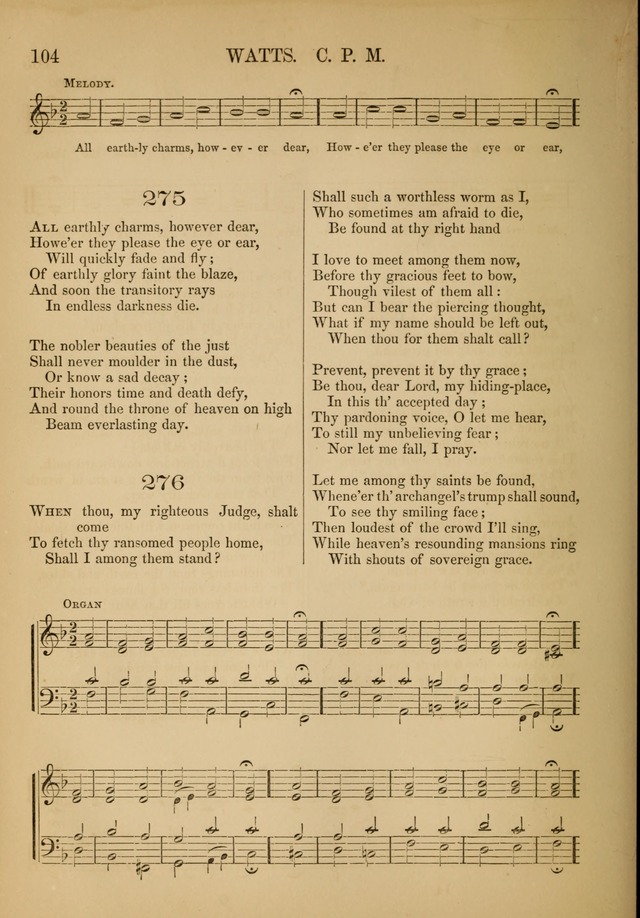 Church Choral-Book: containing tunes and hymns for congregational singing, and adapted to choirs and social worship page 104