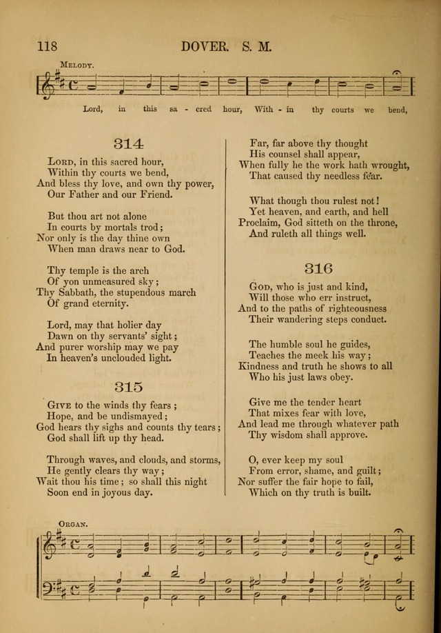 Church Choral-Book: containing tunes and hymns for congregational singing, and adapted to choirs and social worship page 118