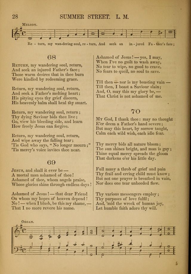Church Choral-Book: containing tunes and hymns for congregational singing, and adapted to choirs and social worship page 28