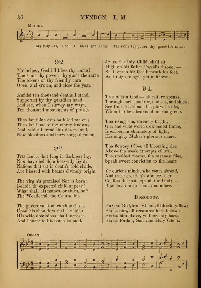 Church Choral-Book: containing tunes and hymns for congregational singing, and adapted to choirs and social worship page 36
