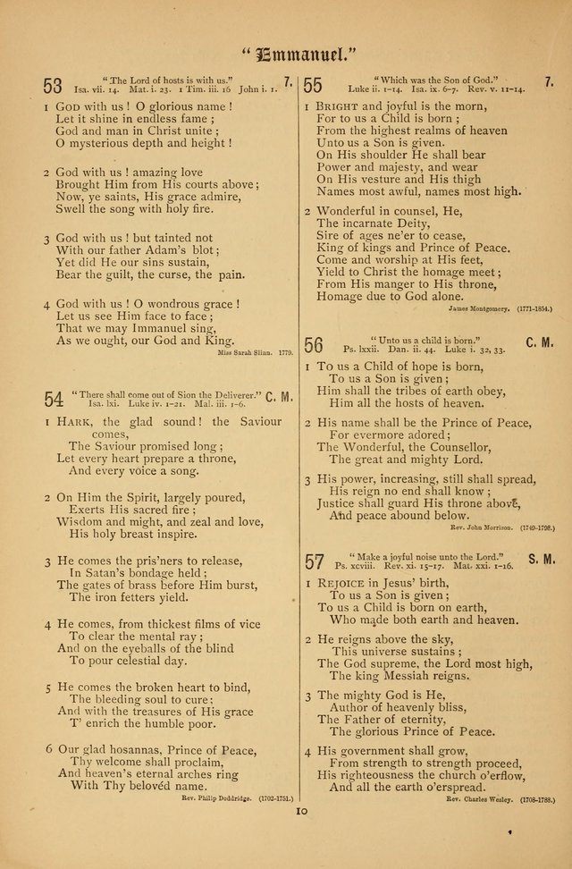 The Clifton Chapel Collection of "Psalms, Hymns, and Spiritual Songs": for public, social and family worship and private devotions at the Sanitarium, Clifton Springs, N. Y. page 10