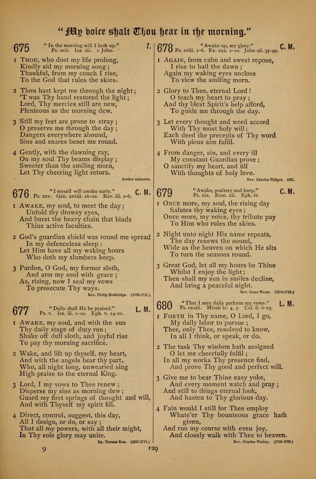 The Clifton Chapel Collection of "Psalms, Hymns, and Spiritual Songs": for public, social and family worship and private devotions at the Sanitarium, Clifton Springs, N. Y. page 129