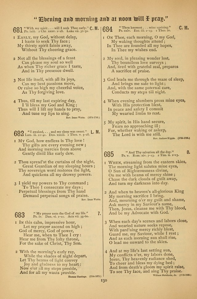 The Clifton Chapel Collection of "Psalms, Hymns, and Spiritual Songs": for public, social and family worship and private devotions at the Sanitarium, Clifton Springs, N. Y. page 130