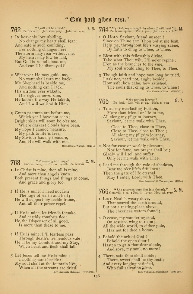 The Clifton Chapel Collection of "Psalms, Hymns, and Spiritual Songs": for public, social and family worship and private devotions at the Sanitarium, Clifton Springs, N. Y. page 146