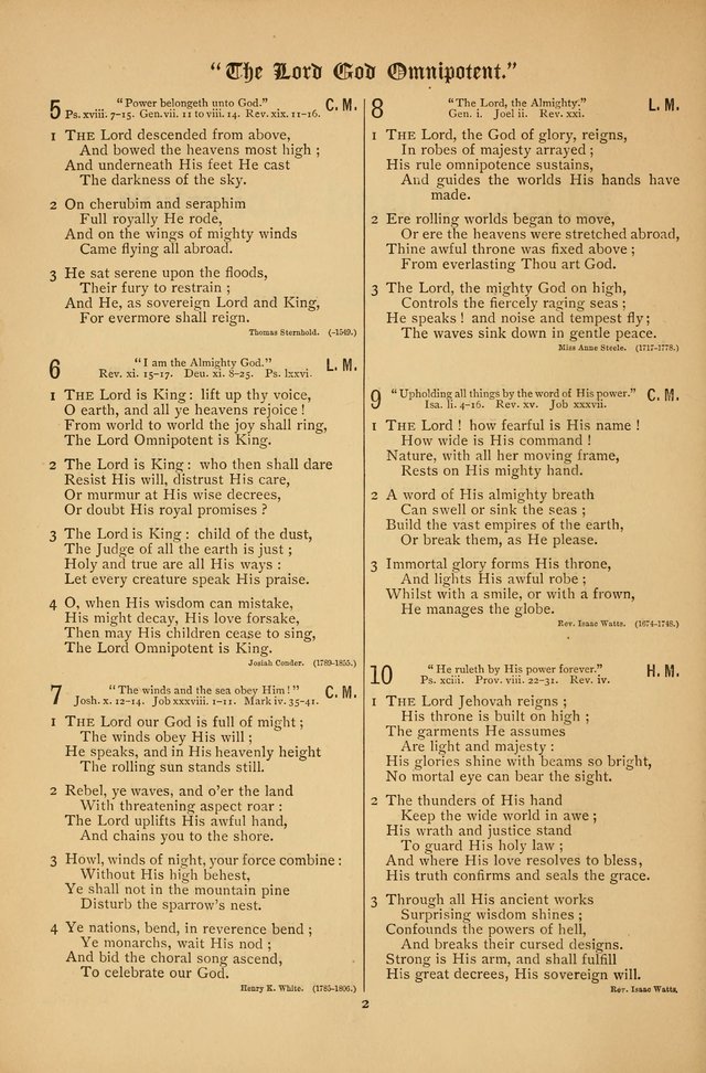 The Clifton Chapel Collection of "Psalms, Hymns, and Spiritual Songs": for public, social and family worship and private devotions at the Sanitarium, Clifton Springs, N. Y. page 2