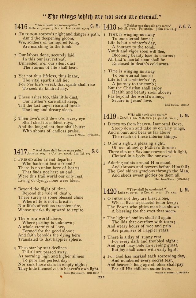 The Clifton Chapel Collection of "Psalms, Hymns, and Spiritual Songs": for public, social and family worship and private devotions at the Sanitarium, Clifton Springs, N. Y. page 272