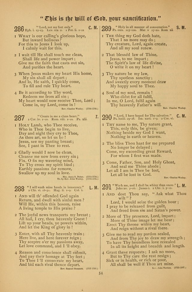 The Clifton Chapel Collection of "Psalms, Hymns, and Spiritual Songs": for public, social and family worship and private devotions at the Sanitarium, Clifton Springs, N. Y. page 54