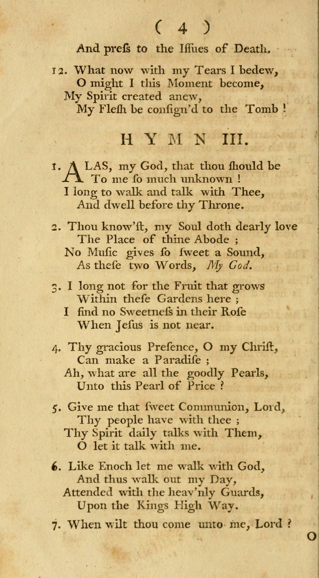 The Christians Duty, exhibited, in a series of Hymns: collected from various authors, designed for the worship of God, and for the edification of Christians (1st Ed.) page 4