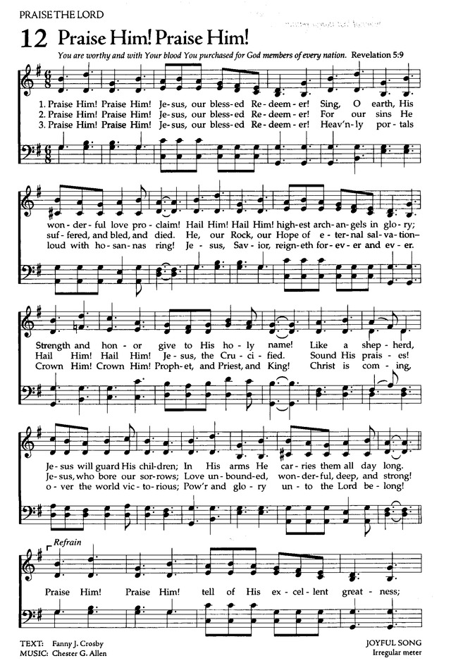 The Celebration Hymnal: songs and hymns for worship page 20