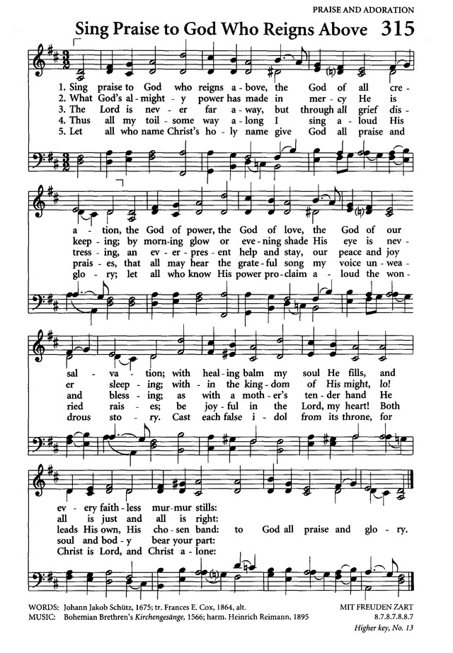 Celebrating Grace Hymnal page 295