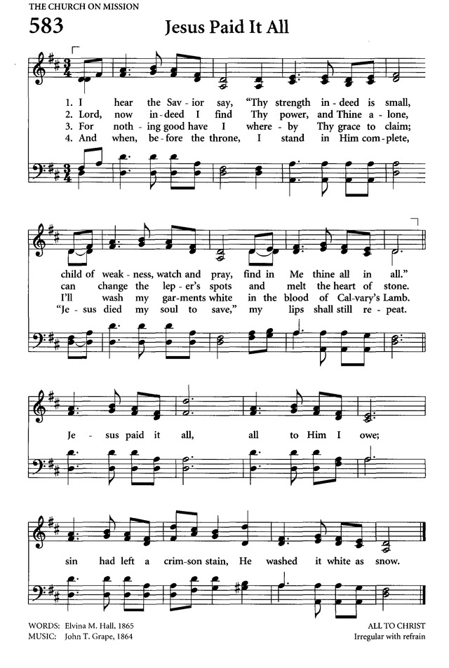 Celebrating Grace Hymnal page 550
