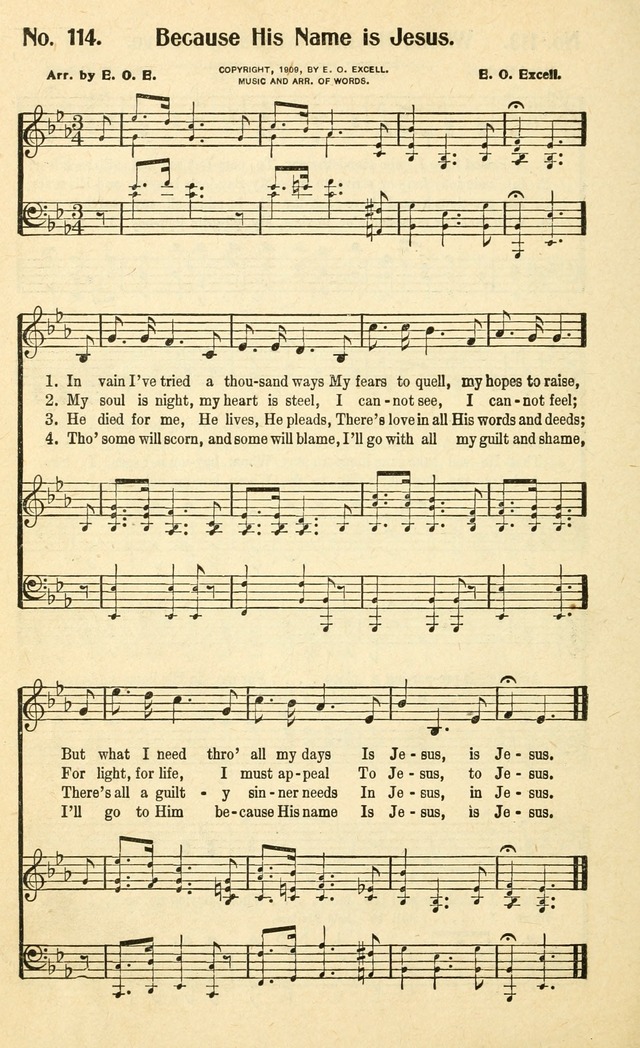 Christian Gospel Hymns: for church, Sunday school, and evangelistic meetings: contains the cream of all the old songs, and the very best of all the new page 114