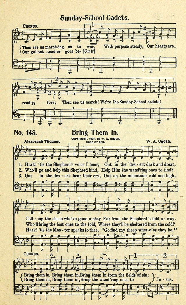 Christian Gospel Hymns: for church, Sunday school, and evangelistic meetings: contains the cream of all the old songs, and the very best of all the new page 159