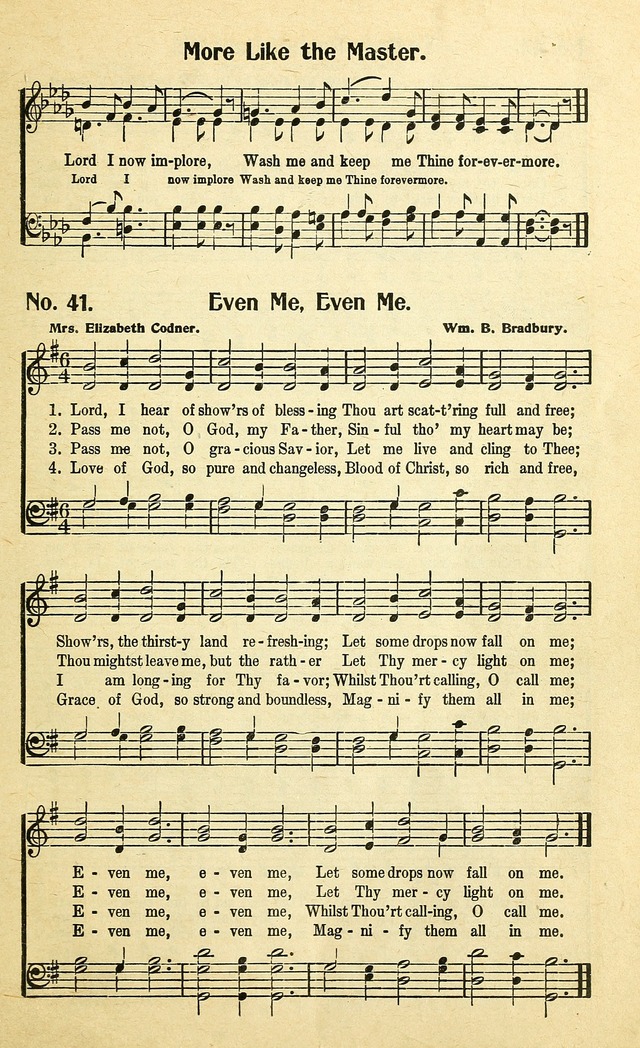 Christian Gospel Hymns: for church, Sunday school, and evangelistic meetings: contains the cream of all the old songs, and the very best of all the new page 41